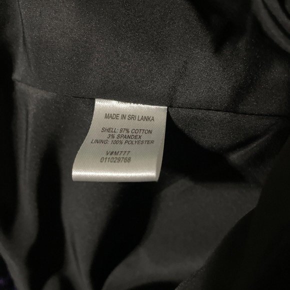 COLDWATER CREEK Women's open front blazer in MULTI BLUES ABSTRACT sz 8 - VGUC - Picture 9 of 15